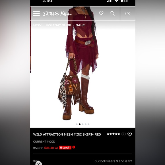 Wild Attraction Mini Skirt- dollskill - Picture 4 of 4